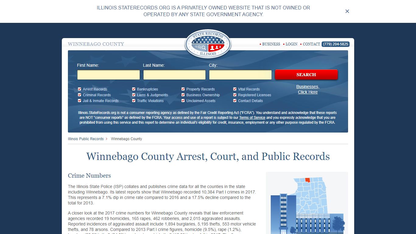 Winnebago County Arrest, Court, and Public Records