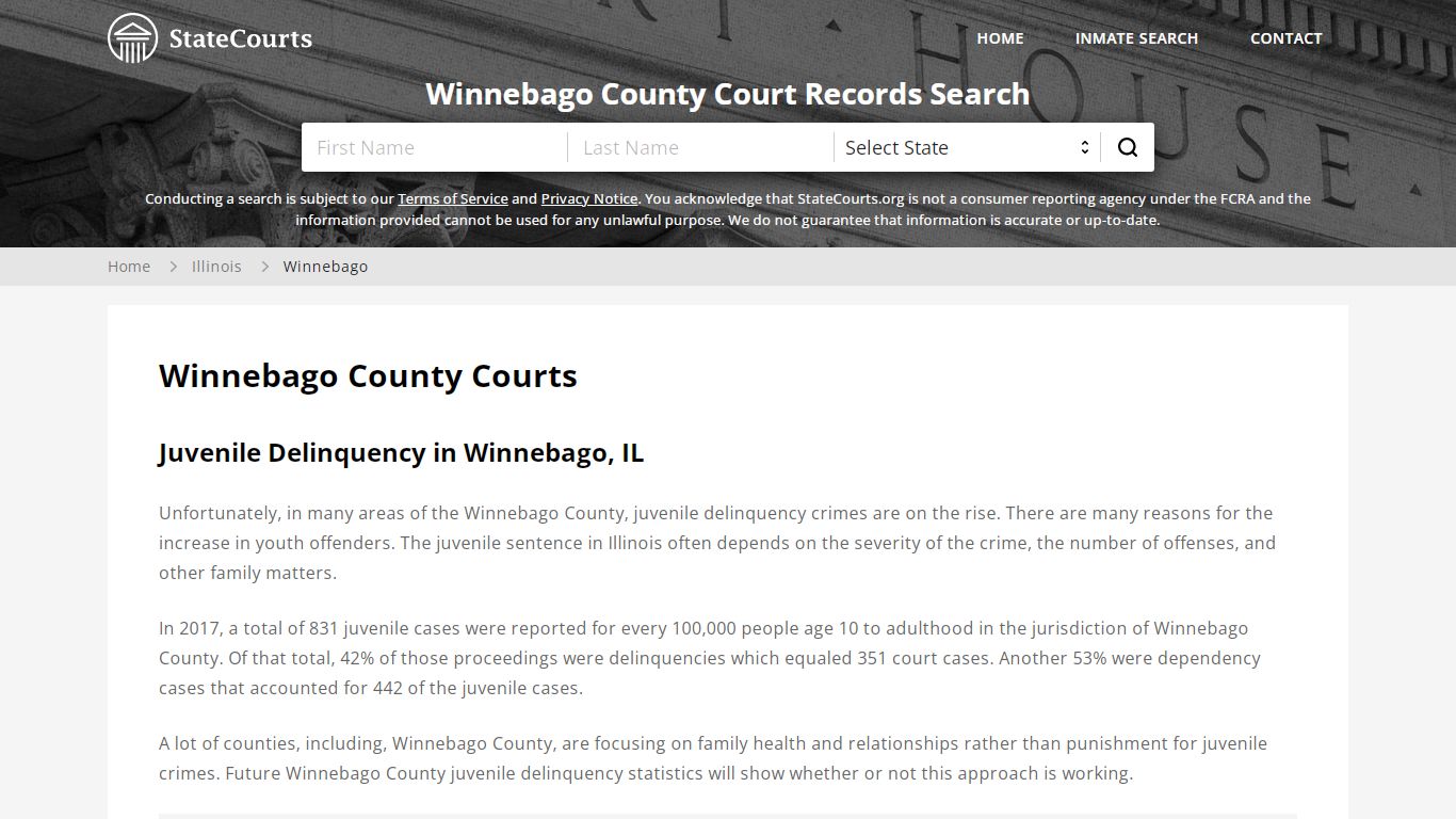 Winnebago County, IL Courts - Records & Cases - StateCourts